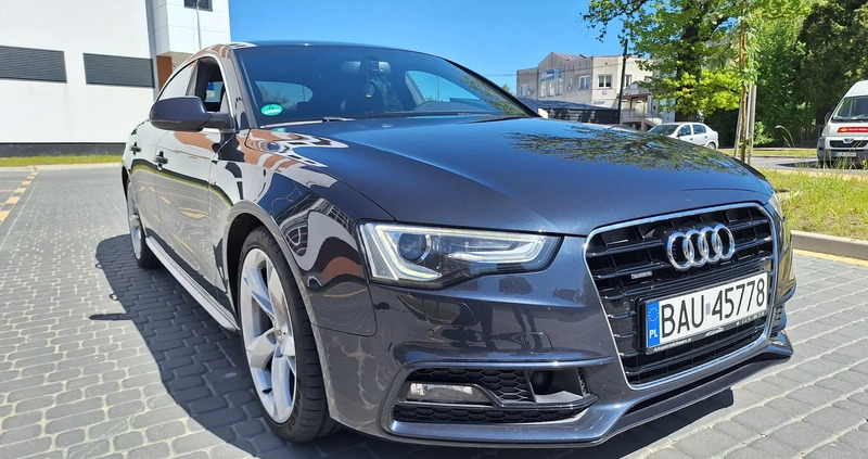 Audi A5 cena 74999 przebieg: 130000, rok produkcji 2016 z Białystok małe 407